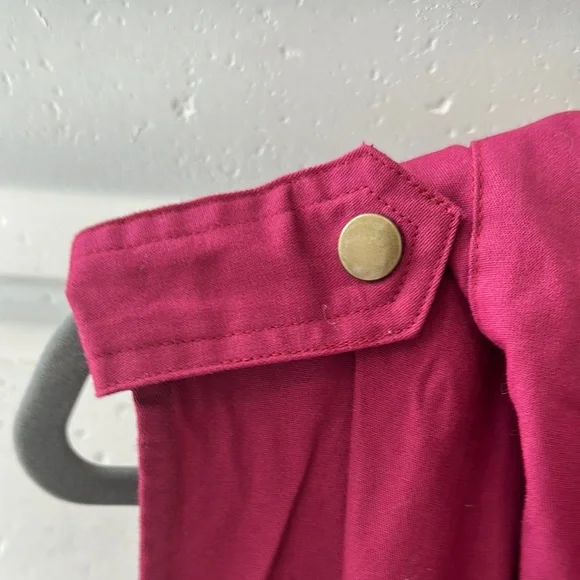 Zenana Outfitters Pink Utility Vest Cinched Waist - Picture 3 of 5